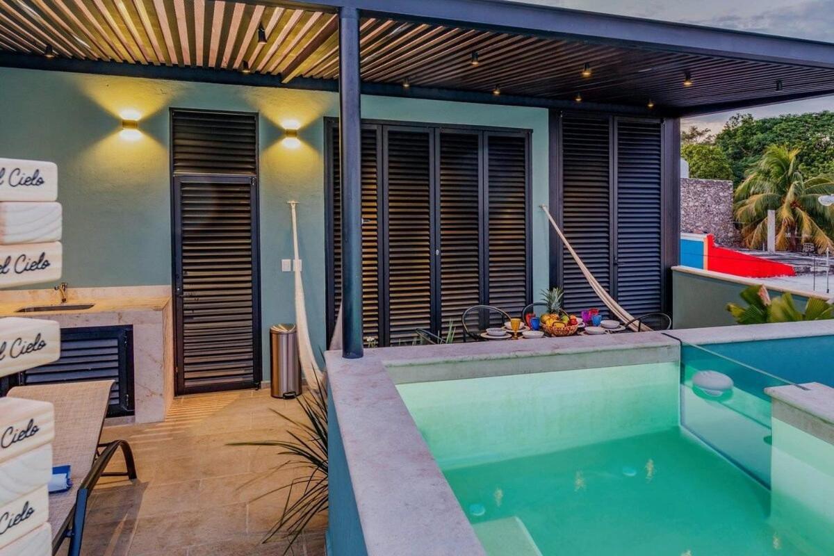 Rincon Del Cielo Rooftop With Glass Walled Pool Merida Ngoại thất bức ảnh